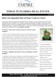 Newsletter March 2019